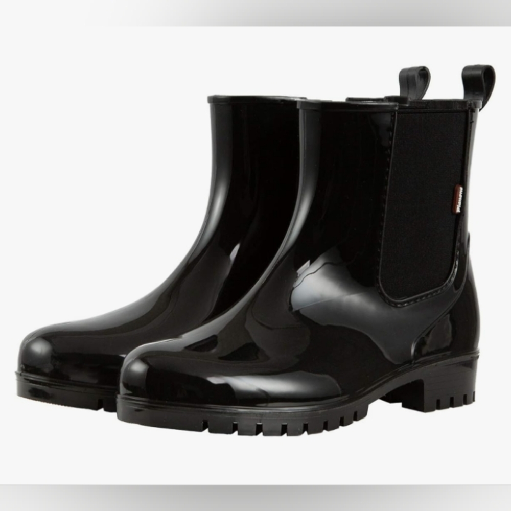 Planone Black Rainboots